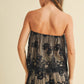 LACE TUBE TOP AND SHORTS SET