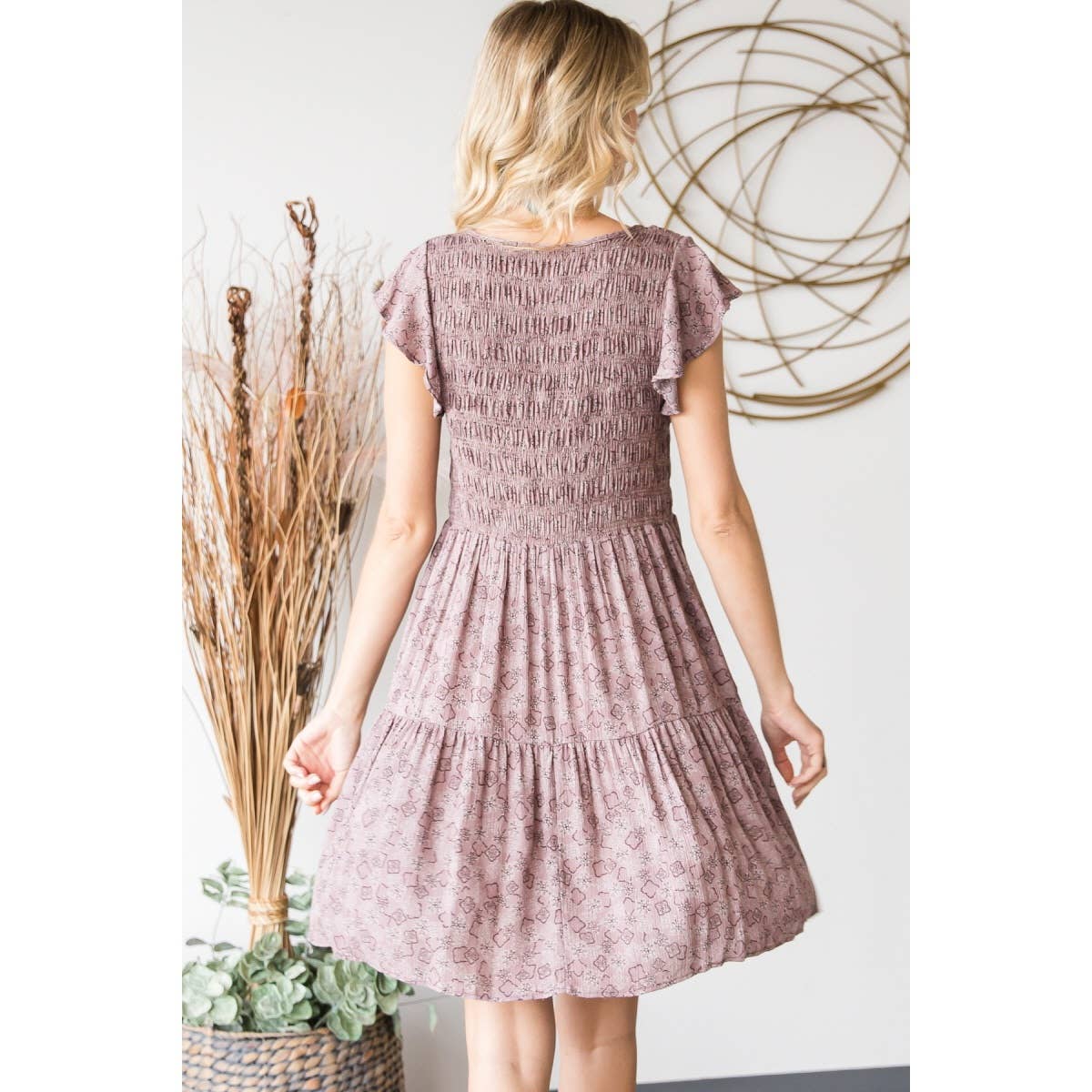 Floral V Neck Tiered Dress - Southern Sassy Boutique