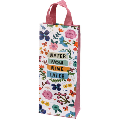 Water Now Wine Later Wine Tote