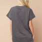 Short Sleeve Solid Knit Top