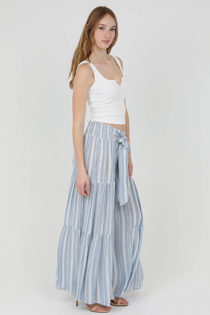 Boho Striped Wide Leg Pants