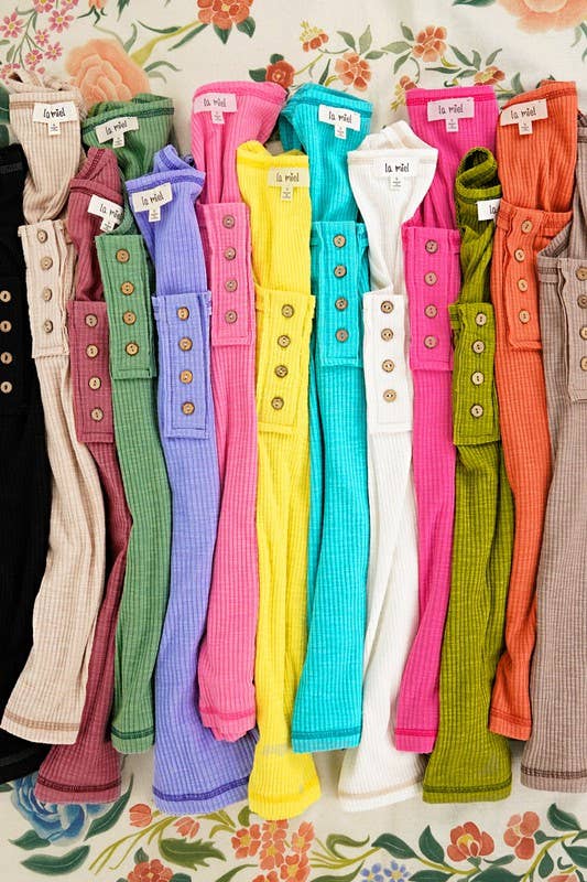 Ribbed Fabric Stitched Detail Henley Tank Top