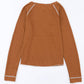 Waffle Knit Long Sleeve Top