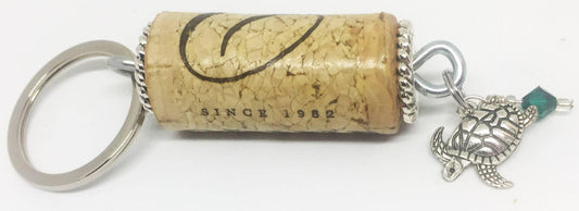 Turtle Charm Braid Design Keychain - Southern Sassy Boutique