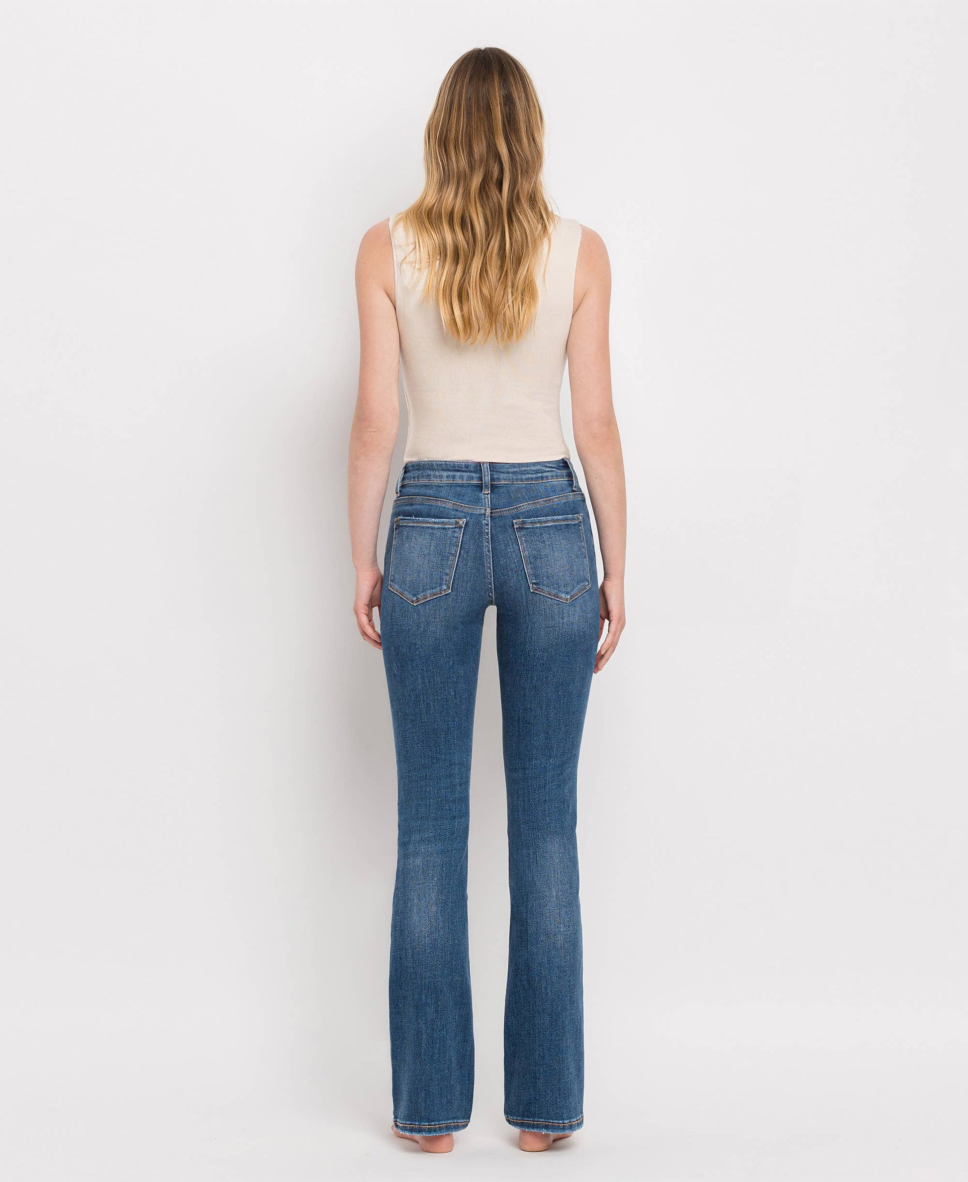 MID RISE BOOTCUT JEANS LV1064 - Southern Sassy Boutique