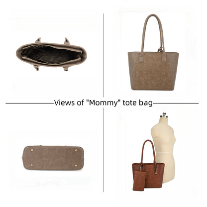 Maye Paisley Embossed 3 in 1 Tote Set