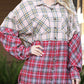 Loose Fit Plaid Flannel Top