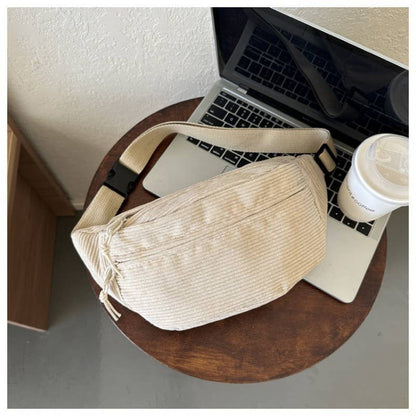 CORDUROY CROSSBODY SLING FANNY PACK BELT BUM BAG
