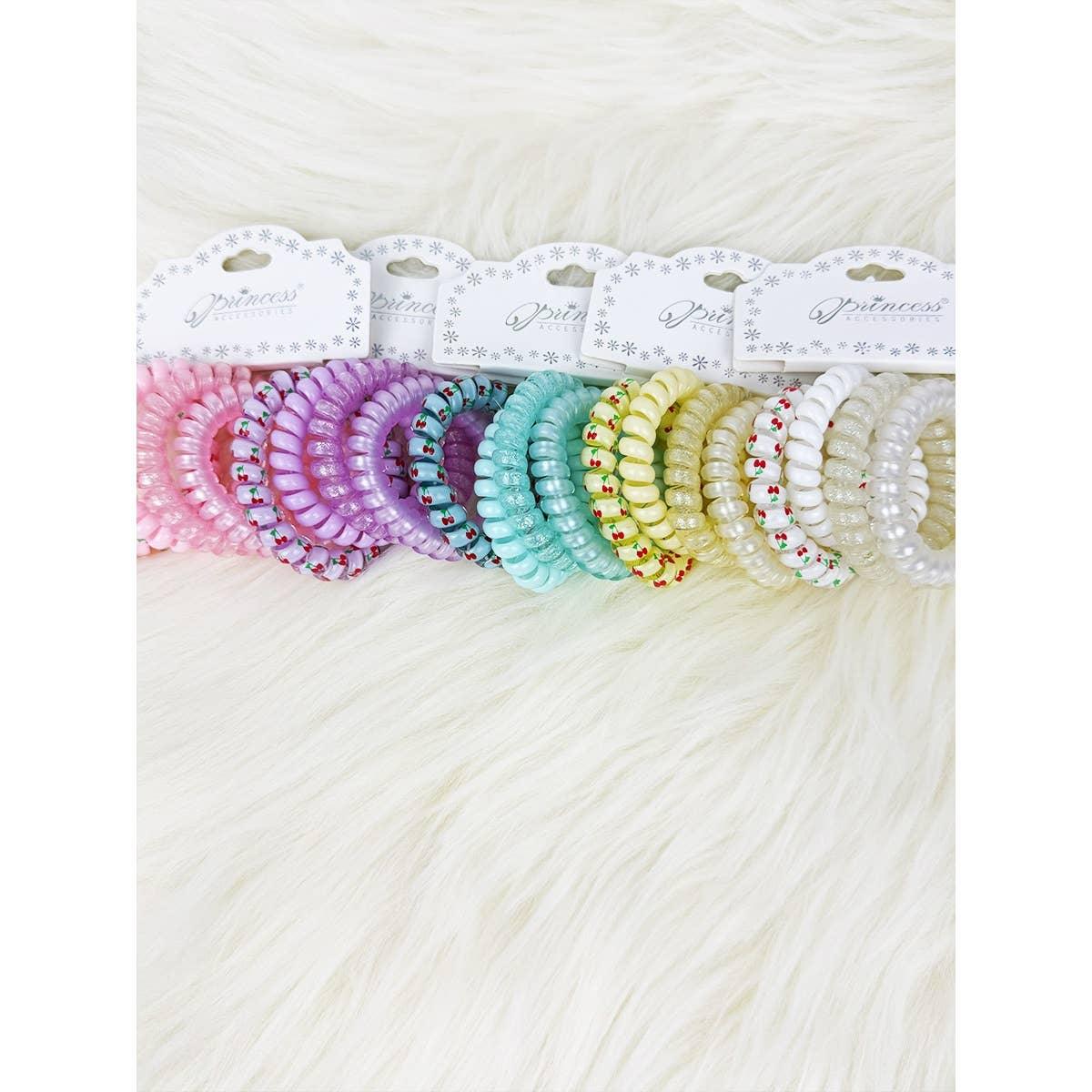 Assorted Mix Design Spiral Hair Ties - Southern Sassy Boutique