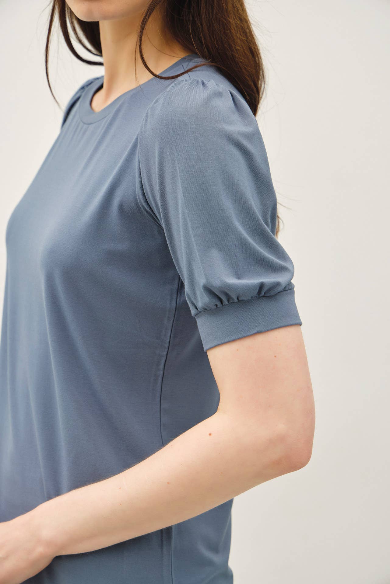 BAMBOO/MODAL ULTRA SOFT VOLUME SLEEVE BASIC TOP