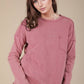 Mineral Washed Casual Knit Top
