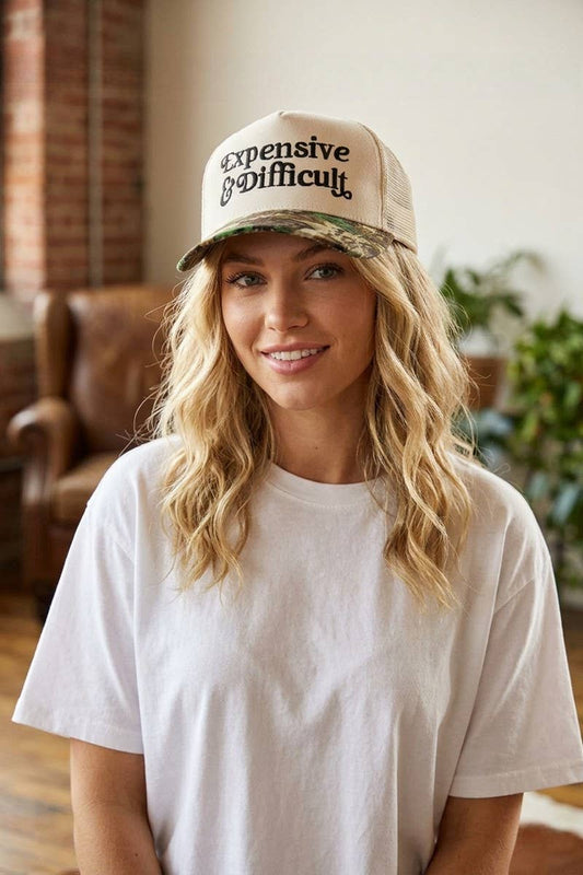 Expensive & Difficult Mesh Snapback Ball Cap