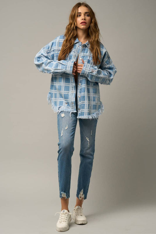 High Stretch Mid Rise Ripped Girlfriend Jeans