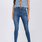 Denim Front Tie with Ruffle