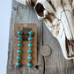 Western Stone Drop Stud Earrings