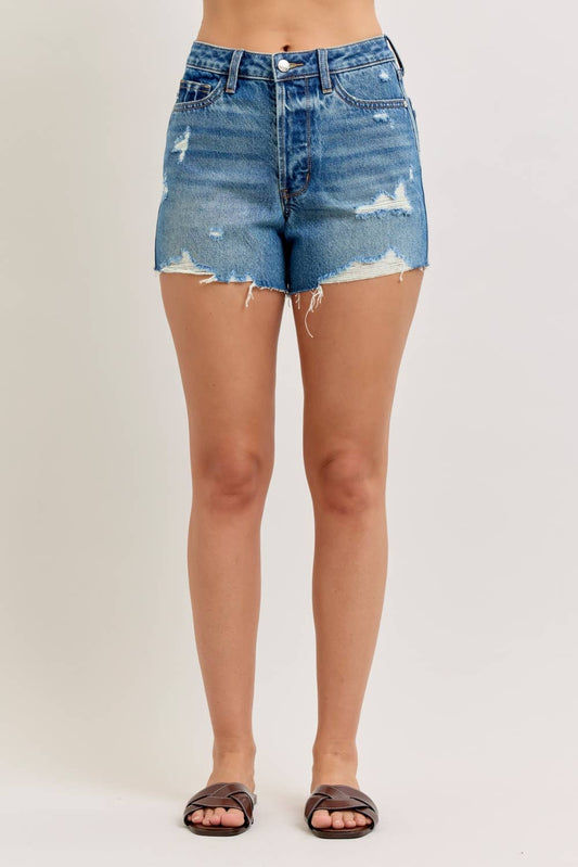 High Waist Rigid Magic Cut Off Short