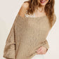 Lightweight Dolman Sleeve Boat Neck Sweater Top