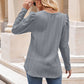 Cable Knit Puff Shoulder Top
