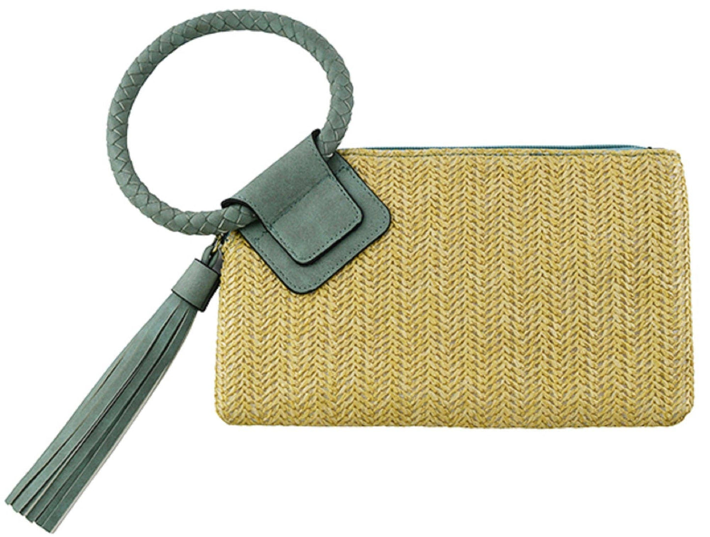 Cheyenne Straw Wristlet/Clutch With Tassel