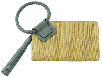 Cheyenne Straw Wristlet/Clutch With Tassel
