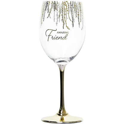 Friend - Gift Boxed 19 oz Crystal Wine Glass - Southern Sassy Boutique