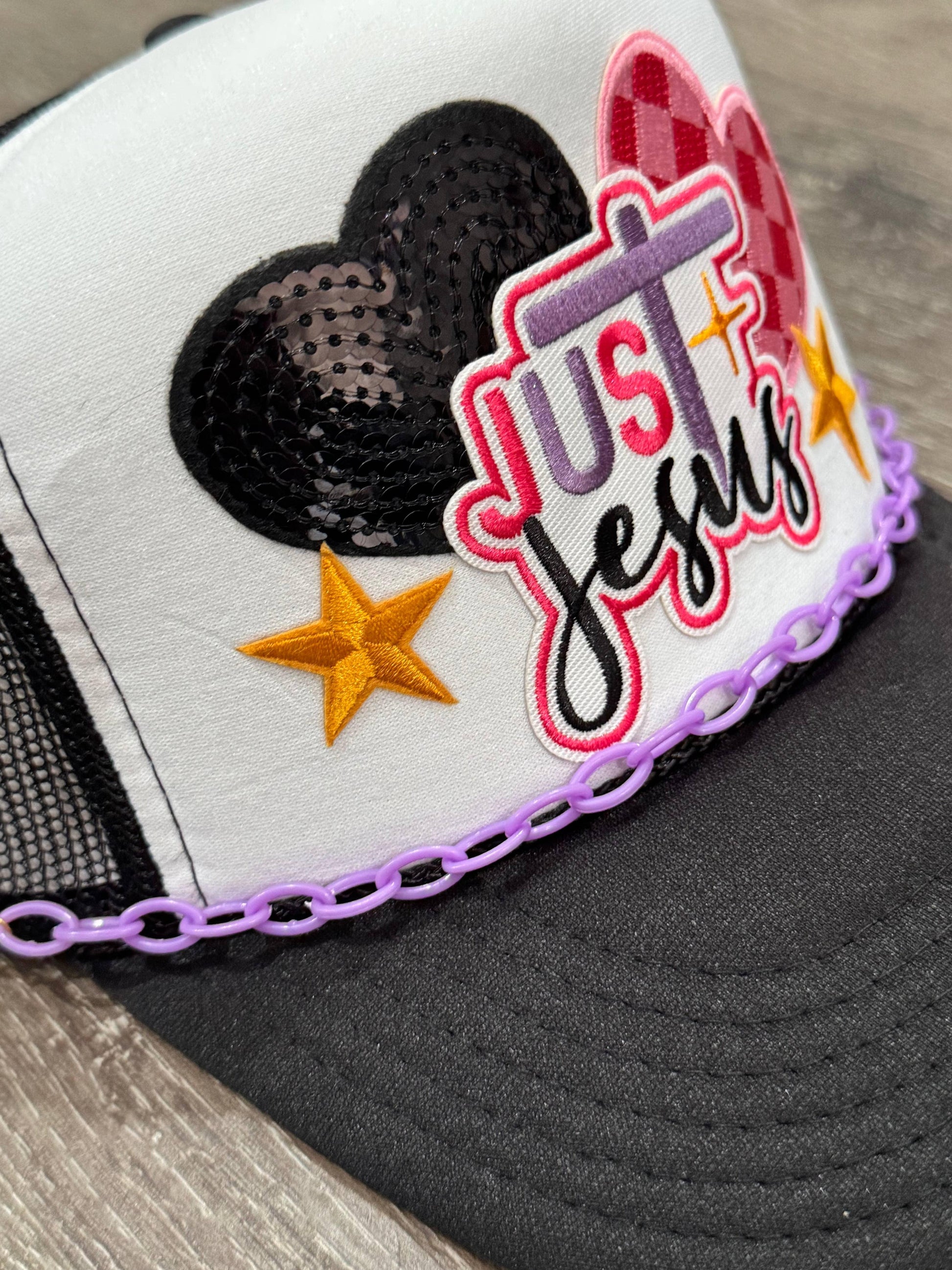Just Jesus Bright Christian Trucker Hat - Southern Sassy Boutique