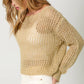 Metallic Net Pullover Sweater