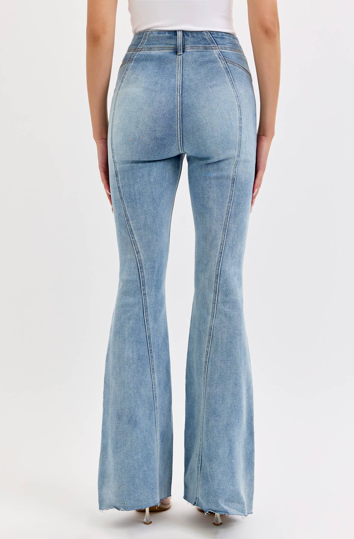 High Rise Seam Details Flare