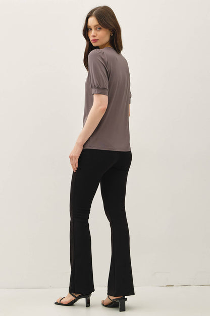 BAMBOO/MODAL ULTRA SOFT VOLUME SLEEVE BASIC TOP