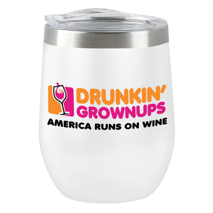 NEW Drunkin' Grownups Insulated Tumbler - White - Southern Sassy Boutique