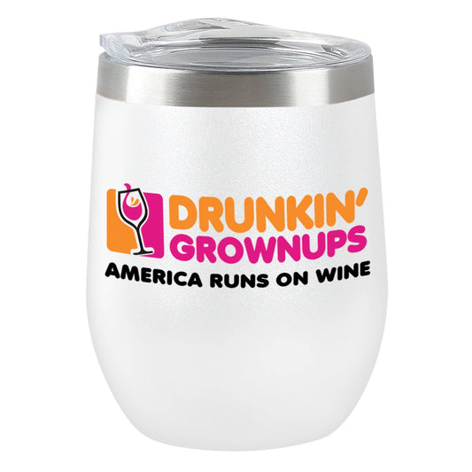 NEW Drunkin' Grownups Insulated Tumbler - White