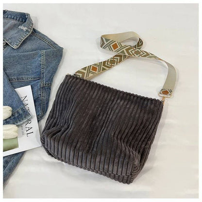 Corduroy AZTEC Guitar Shoulder Strap Tote Bag