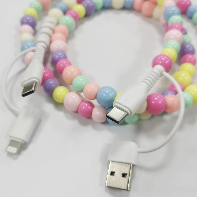 Beaded Charging Cable 2 in 1 Charger - Southern Sassy Boutique