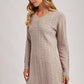 CABEL KNIT V-NECK SWEATER MINI DRESS