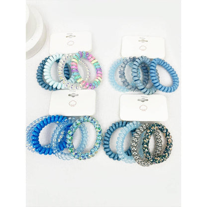 Multi Design Spiral Hair Ties - Southern Sassy Boutique
