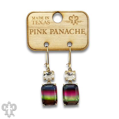Multi-color ombre rhinestone earring - Southern Sassy Boutique