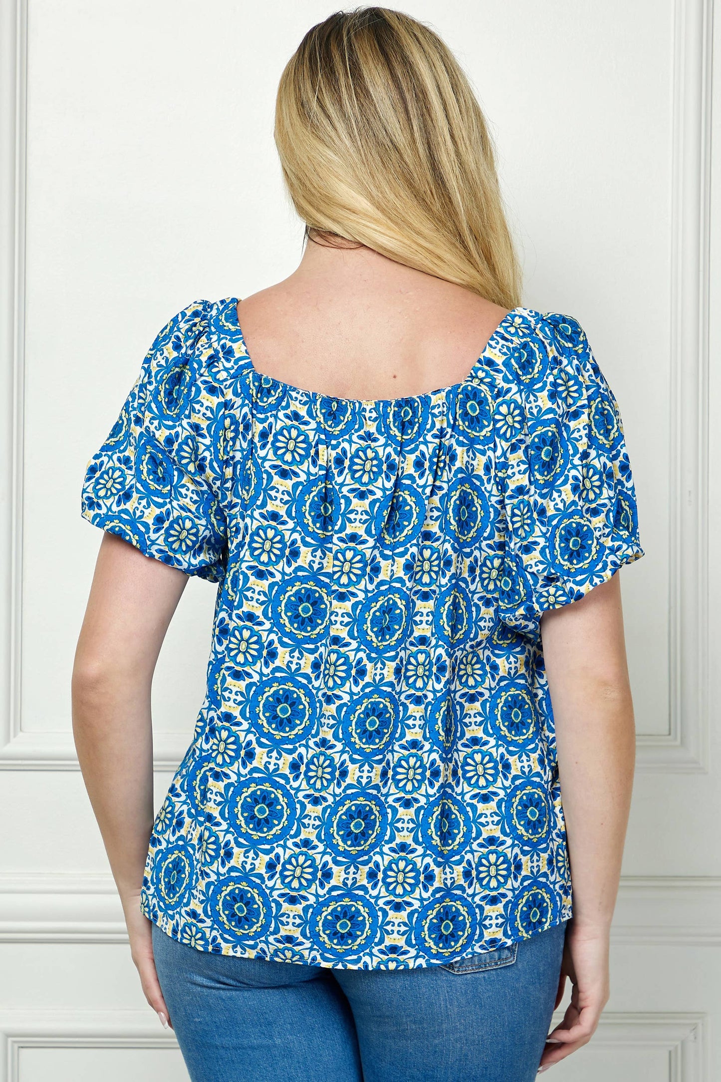 Curvy Bubble Trapeze Blouse
