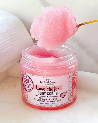 6.7oz Love Flutter Body Scrub | Body Wash | Moisturizer
