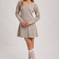 CABEL KNIT V-NECK SWEATER MINI DRESS