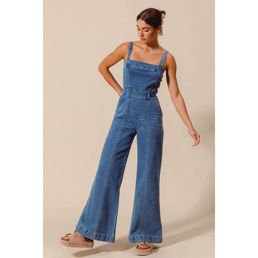 Washed Denim Jumpsuit