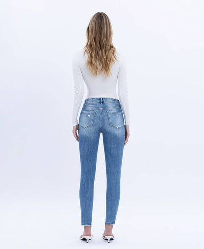 HIGH RISE DISTRESSED CROP SKINNY JEAN - Southern Sassy Boutique
