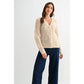 PEARL EMBELLISHED KNIT CARDIGAN