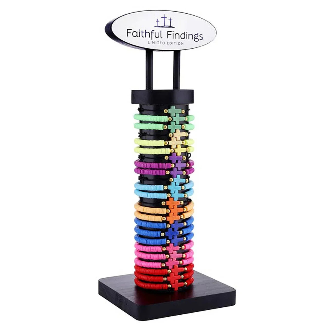 Ceramic Cross Elastic Bracelets - Southern Sassy Boutique