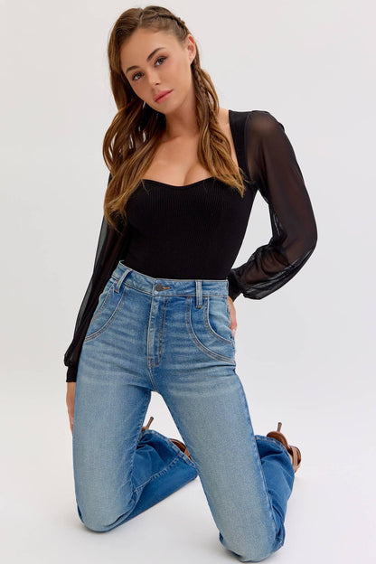 High Rise Wide Leg with Cuff - Southern Sassy Boutique