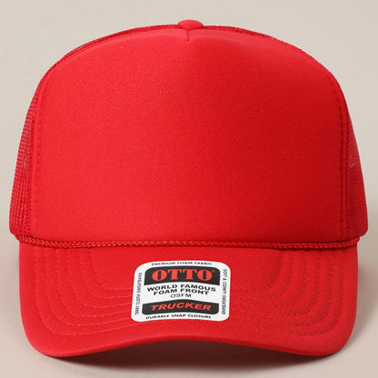 Solid Color OTTO 5-Panel Foam Mesh Back Trucker Hat - Southern Sassy Boutique