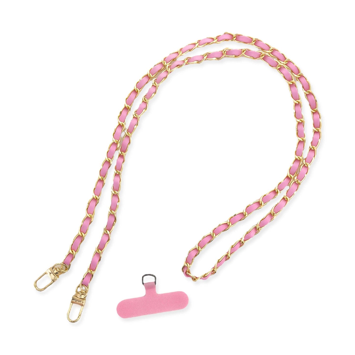 Long Faux Vegan Leather Phone Chain