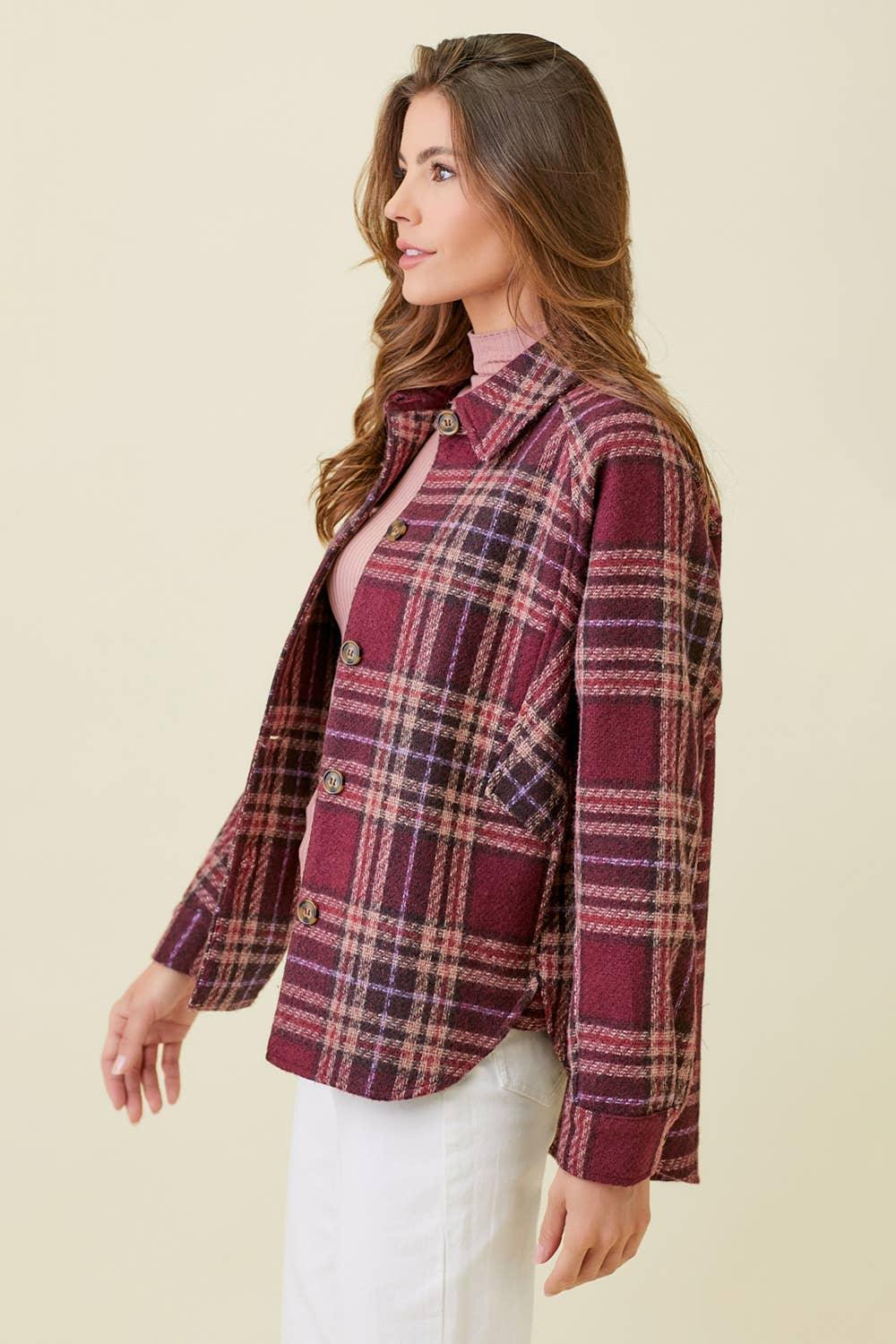 Plaid Shacket - Southern Sassy Boutique