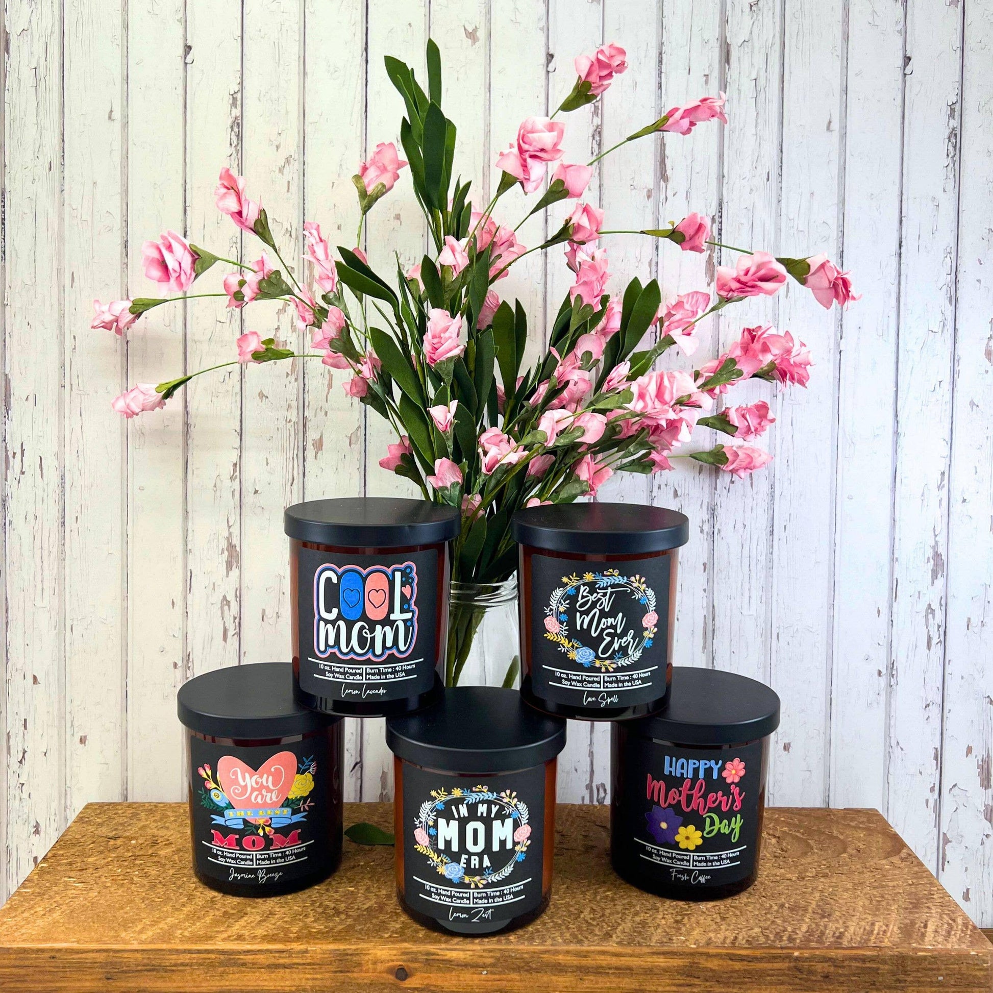Best Mom Ever Mothers Day - Soy Wax Candles - Spring Decor - Southern Sassy Boutique