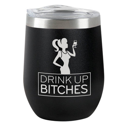 Drink Up - Insulated Tumbler- Black - Southern Sassy Boutique