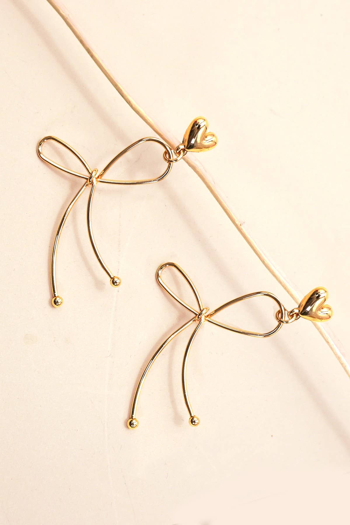 Long Wire Drop Earrings